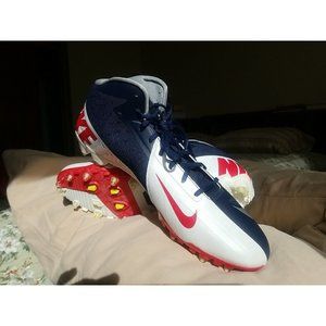 New NIKE Vapor Talon Elite 3/4 TD Molded Football Cleats Navy White Red Mens s15